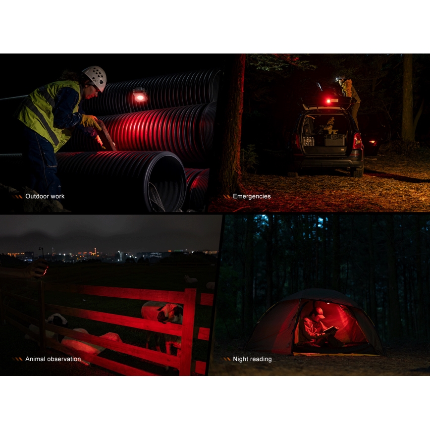 Fenix CL27RGRE - LED Himmennettävä ladattava kevyt LED/USB IP66 1600 lm 285 h
