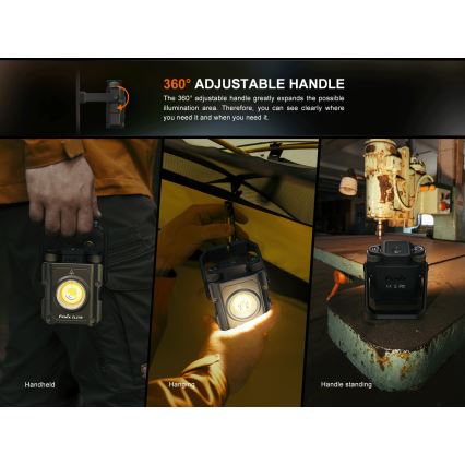 Fenix CL27RGRE - LED Himmennettävä ladattava kevyt LED/USB IP66 1600 lm 285 h