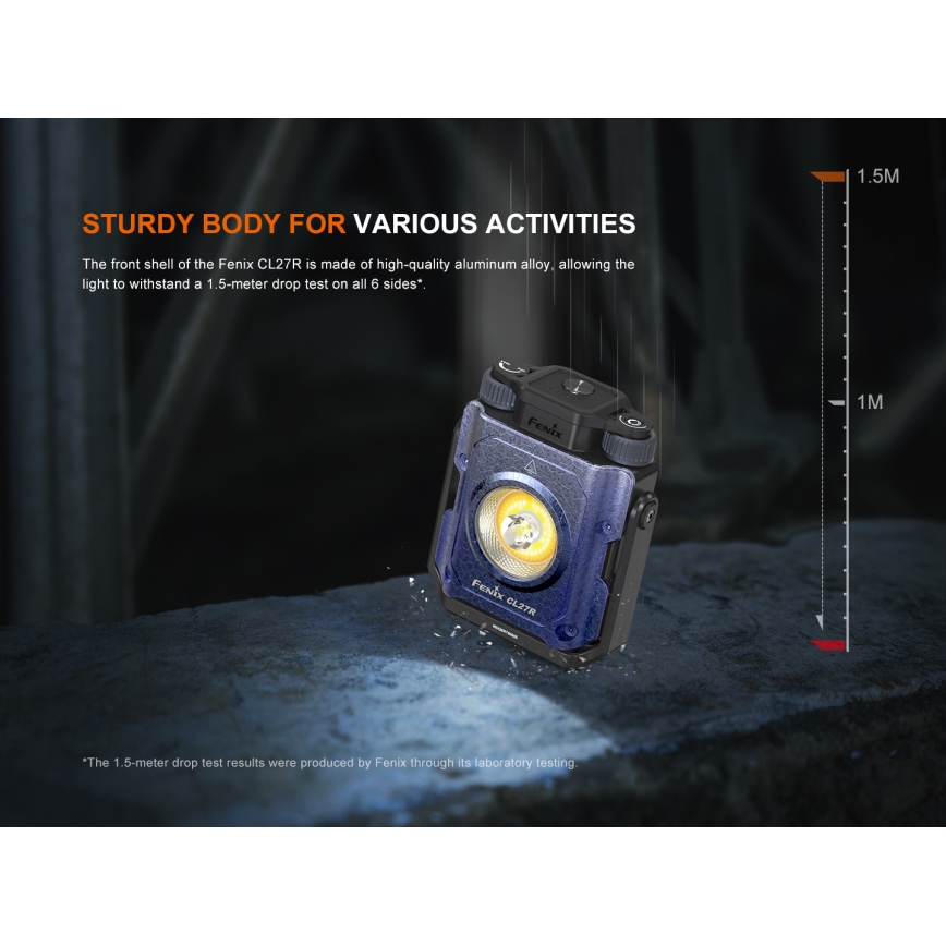 Fenix CL27RGRE - LED Himmennettävä ladattava kevyt LED/USB IP66 1600 lm 285 h