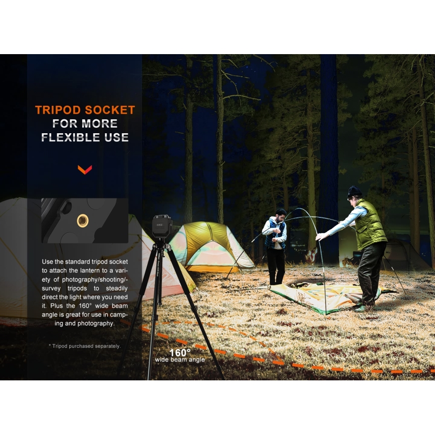 Fenix CL28R - LED Himmennettävä ladattava valonheitin virtapankki LED/USB IP66 2000 lm 360 h 10000 mAh