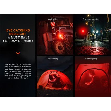 Fenix CL28R - LED Himmennettävä ladattava valonheitin virtapankki LED/USB IP66 2000 lm 360 h 10000 mAh