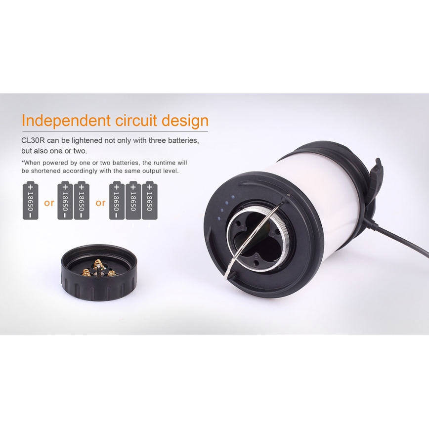 Fenix CL30R - LED Kannettava ladattava lamppu LED/USB IPX7 650 lm 300 h