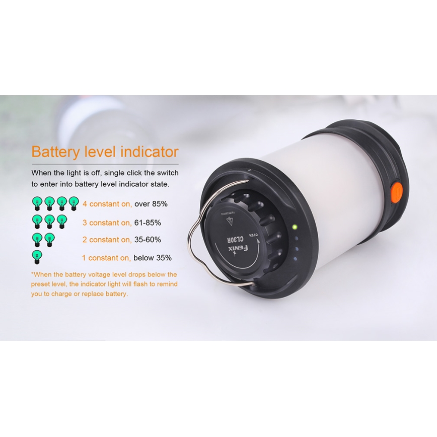 Fenix CL30R - LED Kannettava ladattava lamppu LED/USB IPX7 650 lm 300 h