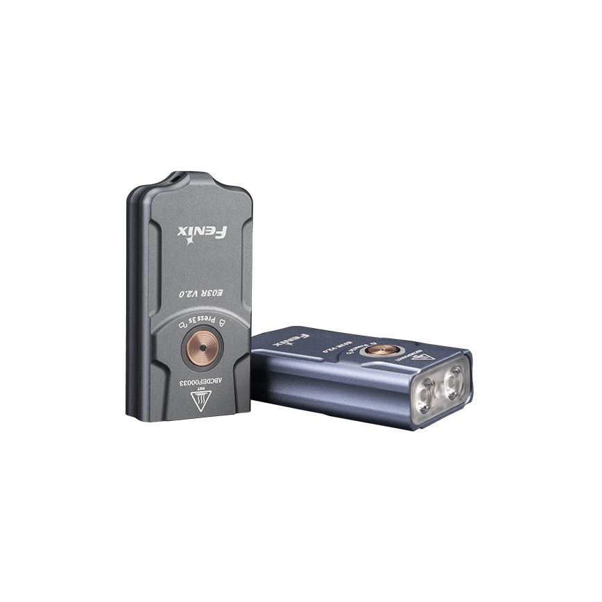 Fenix E03RV20GREY - Ladattava LED-taskulamppu LED/USB IP66 500 kiiltävä 30 h 400 mAh