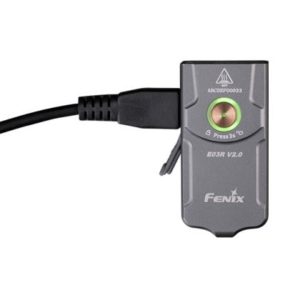 Fenix E03RV20GREY - LED Ladattava taskulamppu LED/USB IP66 500 lm 30 h
