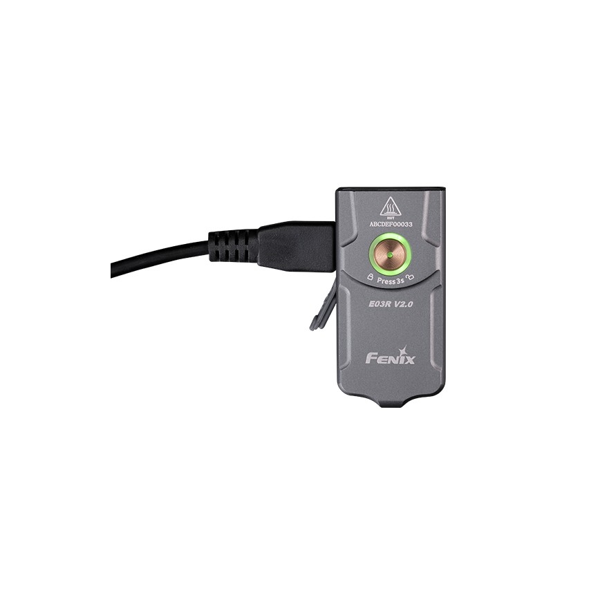 Fenix E03RV20GREY - LED Ladattava taskulamppu LED/USB IP66 500 lm 30 h