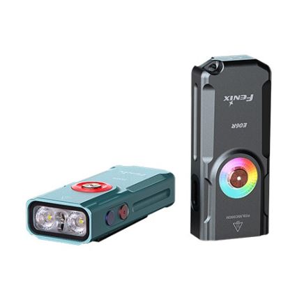Fenix E06RGRY - LED Himmennettävä ladattava taskulamppu UV LED/USB IP66 700 kiiltävä 60 h harmaa