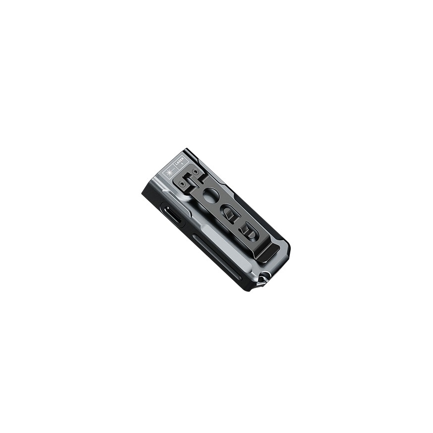 Fenix E06RGRY - LED Himmennettävä ladattava taskulamppu UV LED/USB IP66 700 kiiltävä 60 h harmaa