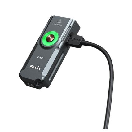 Fenix E06RGRY - LED Himmennettävä ladattava taskulamppu UV LED/USB IP66 700 kiiltävä 60 h harmaa