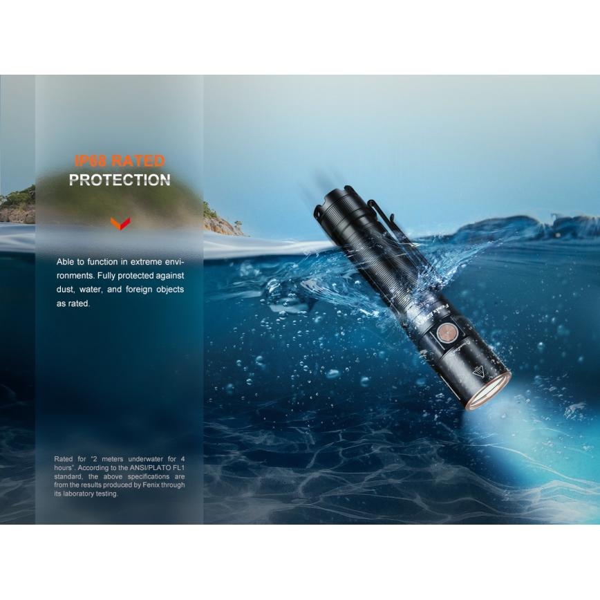 Fenix E28RV20 - LED Himmennettävä rechargeable flashlight LED/USB IP68 1700 lm 260 h
