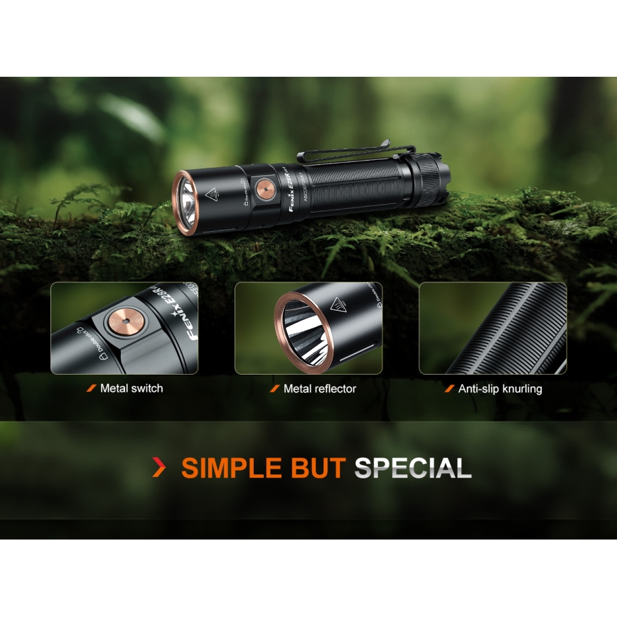 Fenix E28RV20 - LED Himmennettävä rechargeable flashlight LED/USB IP68 1700 lm 260 h