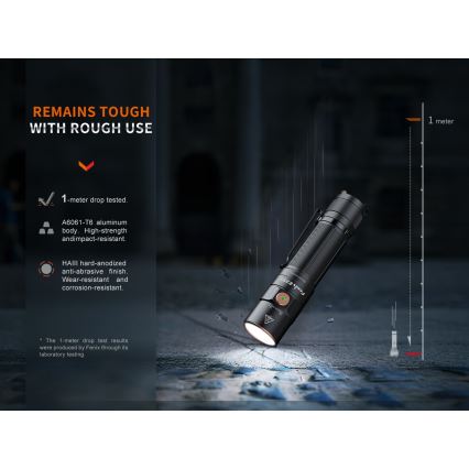 Fenix E35RSETAODS - LED Himmennettävä rechargeable flashlight LED/USB IP68 3100 lm 69 h + diffuser 26,5mm