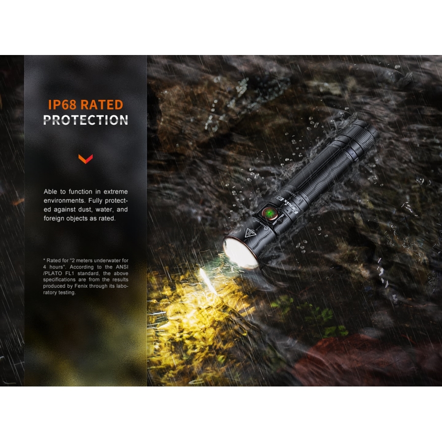Fenix E35RSETAODS - LED Himmennettävä rechargeable flashlight LED/USB IP68 3100 lm 69 h + diffuser 26,5mm