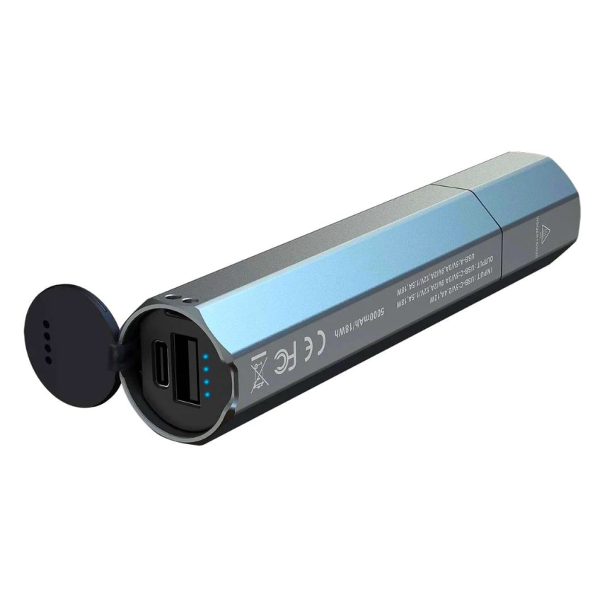 Fenix ECPBLUE - LED Ladattava taskulamppu virtapankilla USB IP68 1600 lm 504 h sininen