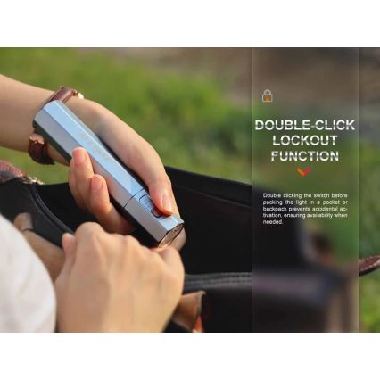 Fenix ECPBLUE - LED Ladattava taskulamppu virtapankilla USB IP68 1600 lm 504 h sininen