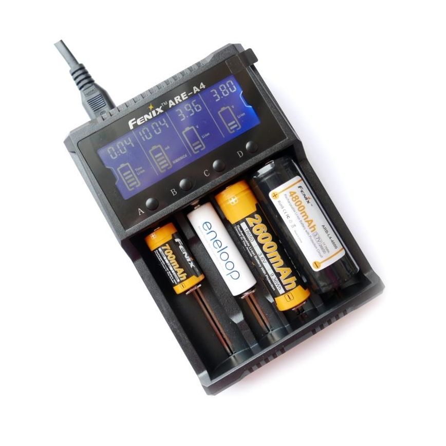 Fenix FENAREA4 - Akkulaturi 4xLi-ion/AAA/AA/C 5V
