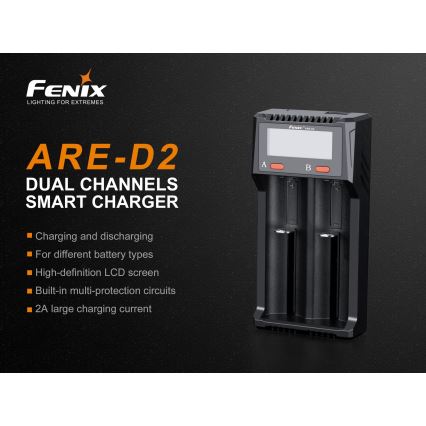 Fenix FENARED2 - Akkulaturi 2xLi-ion/AAA/AA/C 5V