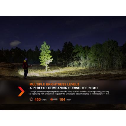 Fenix HL16V2GRN - LED Otsalamppu LED/3xAAA IP66 450 lm 200 h vihreä