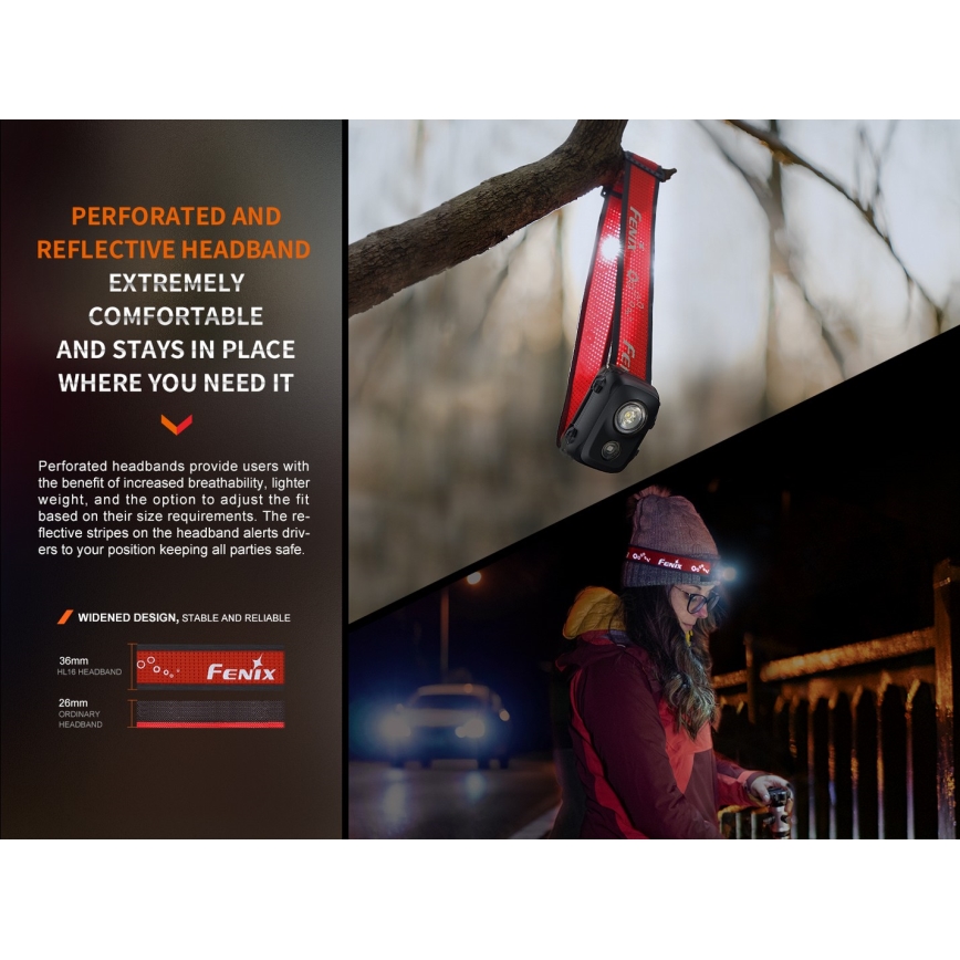 Fenix HL16V2PIN - LED Otsalamppu LED/3xAAA IP66 450 lm 200 h vaaleanpunainen