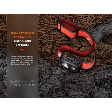 Fenix HL16V2PIN - LED Otsalamppu LED/3xAAA IP66 450 lm 200 h vaaleanpunainen