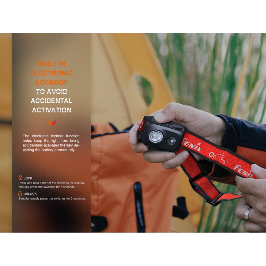 Fenix HL16V2PIN - LED Otsalamppu LED/3xAAA IP66 450 lm 200 h vaaleanpunainen