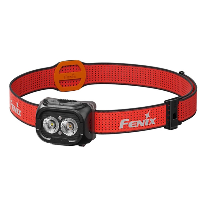 Fenix HL18RTV20BLC - LED Himmennettävä ladattava otsalamppu LED/USB IP66 800 lm 160 h musta/oranssi