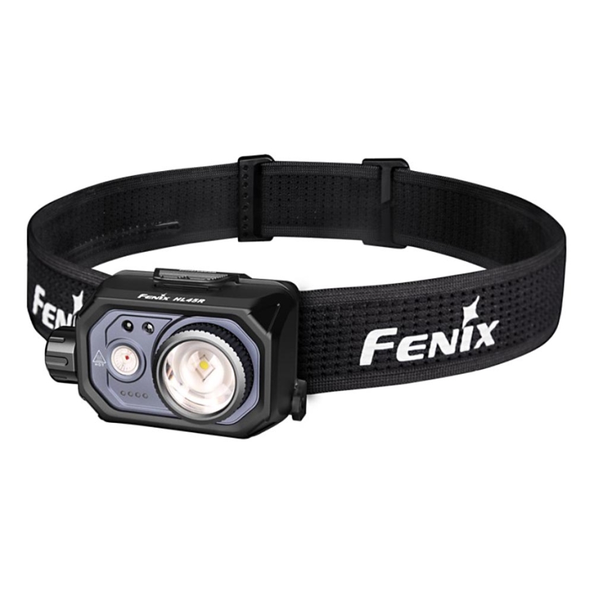 Fenix HL45R - LED Himmennettävä ladattava tarkennus otsalamppu LED/USB IP66 1000 kiiltävä 240 h musta