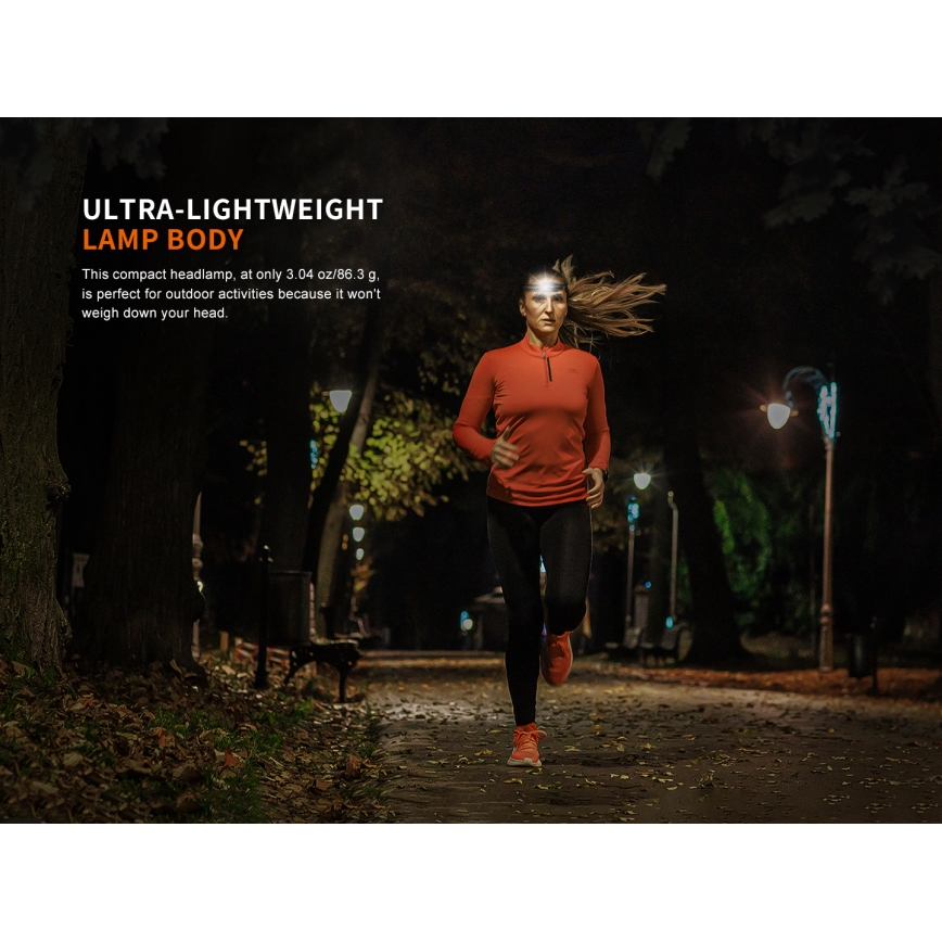 Fenix HM23V20 - LED Himmennettävä otsalamppu LED/1xAA IP68 300 lm 100 h