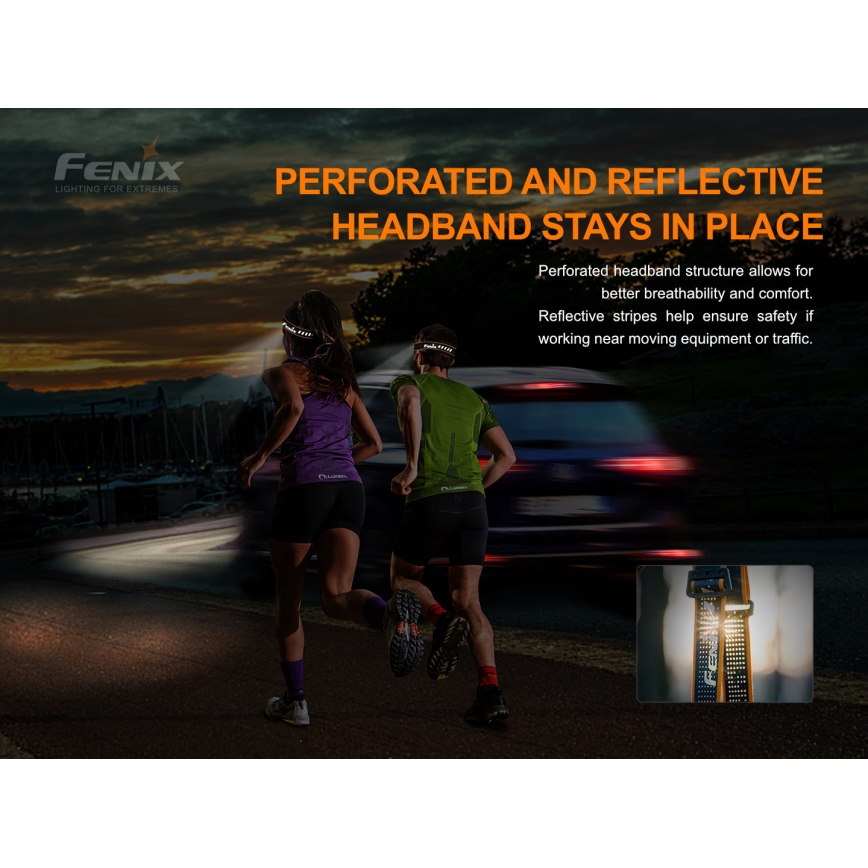 Fenix HM51RV20 - LED Ladattava otsalamppu 3xLED/1xCR123A IP68 700 lm 120 hrs
