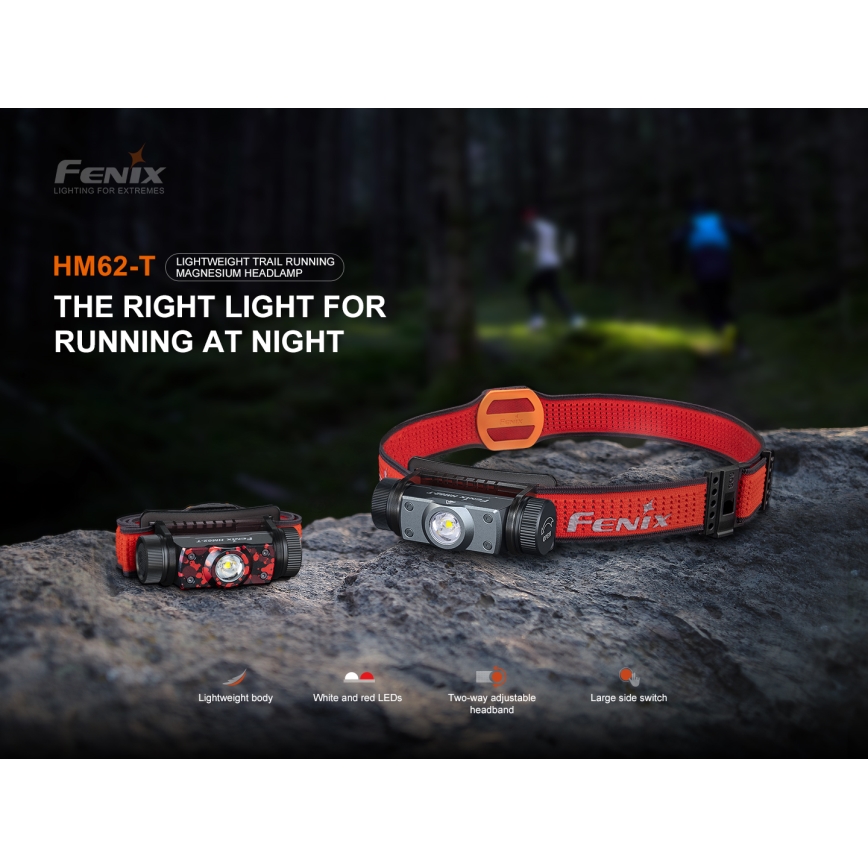 Fenix HM62TMGM - LED Himmennettävä ladattava otsalamppu LED/USB IP68 1200 lm 280 h