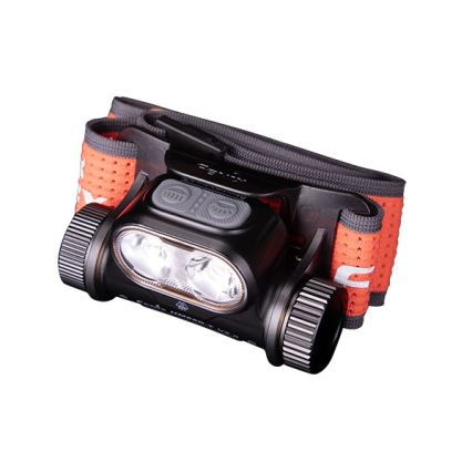 Fenix HM65RTV20BLC- LED Himmennettävä ladattava otsalamppu LED/USB IP68 musta/oranssi