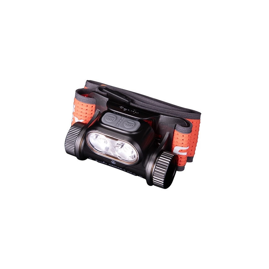 Fenix HM65RTV20BLC- LED Himmennettävä ladattava otsalamppu LED/USB IP68 musta/oranssi