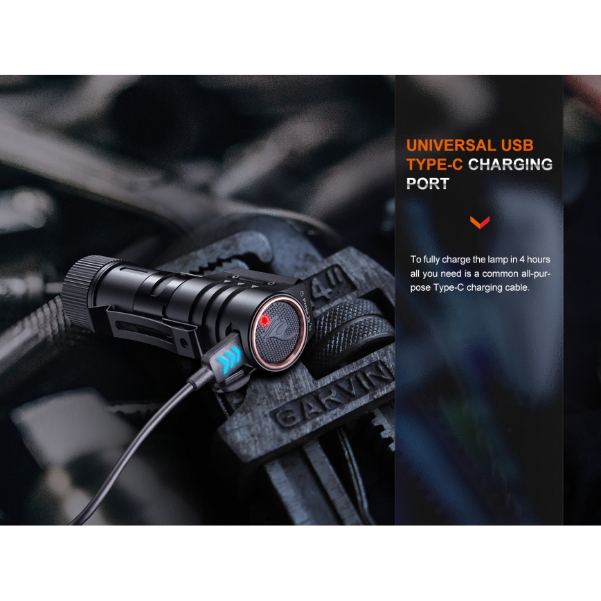Fenix HM71R - LED Ladattava otsalamppu LED/USB IP68 2700 lm 400 h