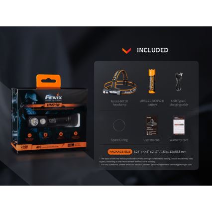 Fenix HM71R - LED Ladattava otsalamppu LED/USB IP68 2700 lm 400 h