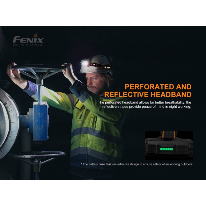 Fenix HP25RV20 - LED Himmennettävä rechargeable headlamp 3xLED/1x21700 IP66 1600 lm 800 h
