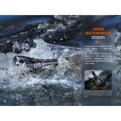 Fenix HT18R - LED Himmennettävä ladattava taskulamppu LED/1x21700 IP68 2800 lm 42 h 5000 mAh