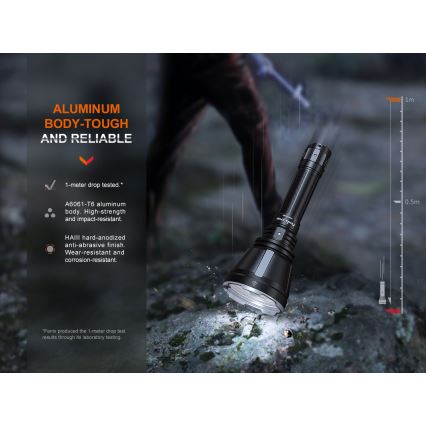 Fenix HT18R - LED Himmennettävä ladattava taskulamppu LED/1x21700 IP68 2800 lm 42 h 5000 mAh