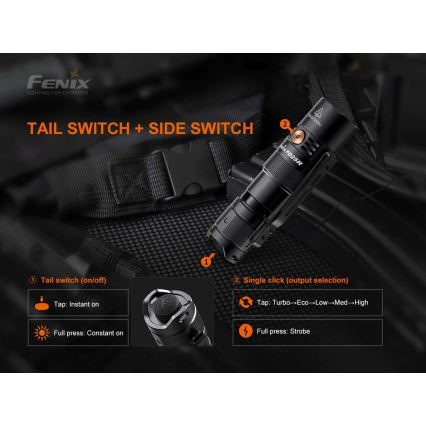 Fenix PD25R - Ladattava LED-taskulamppu LED/USB/1xCR123A IP68 800 lm 70 h 700 mAh