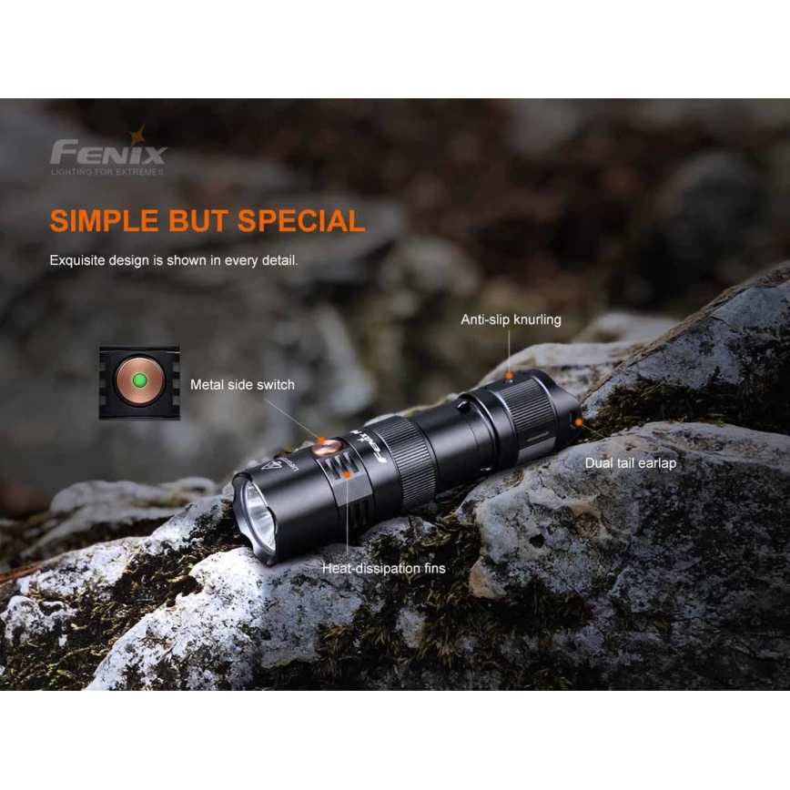 Fenix PD25R - Ladattava LED-taskulamppu LED/USB/1xCR123A IP68 800 lm 70 h 700 mAh
