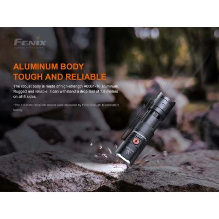 Fenix PD25R - Ladattava LED-taskulamppu LED/USB/1xCR123A IP68 800 lm 70 h 700 mAh