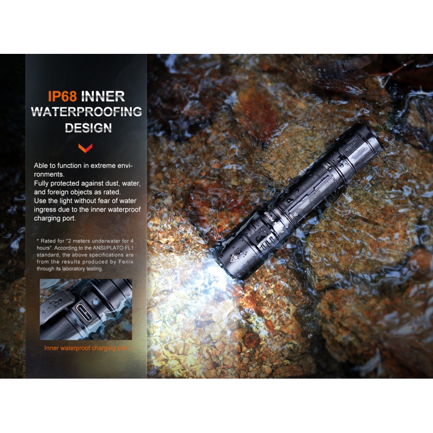 Fenix PD35R - Ladattava LED-taskulamppu LED/USB/2xCR123A IP68 1700 lm 100 h 3400 mAh