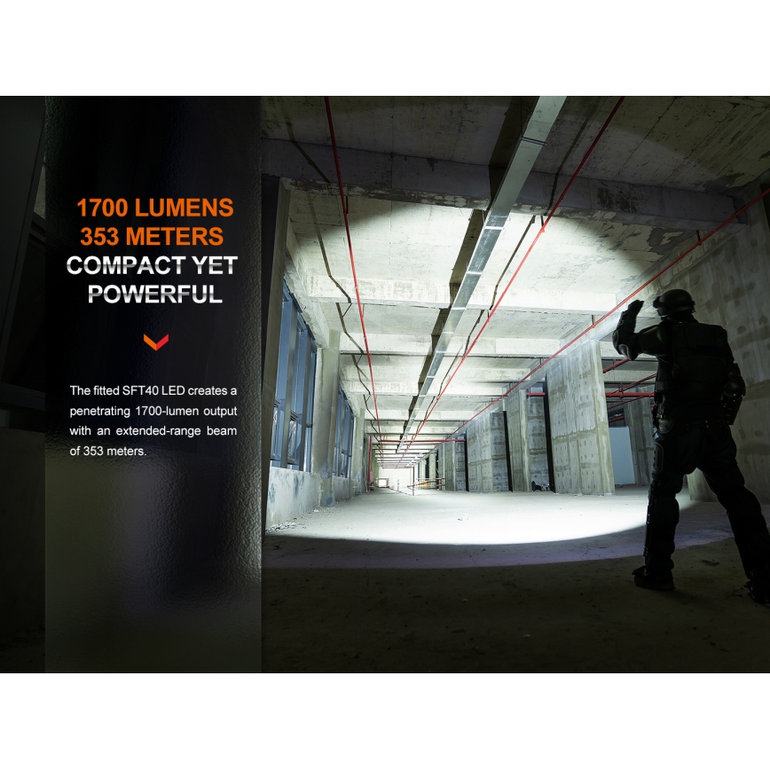 Fenix PD35R - Ladattava LED-taskulamppu LED/USB/2xCR123A IP68 1700 lm 100 h 3400 mAh