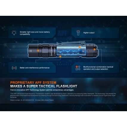 Fenix PD36RPRO - LED Taktinen ladattava taskulamppu LED/USB IP68 2800 lm 42 h