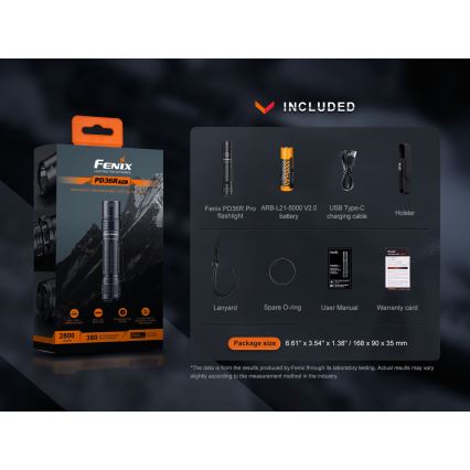 Fenix PD36RPRO - LED Taktinen ladattava taskulamppu LED/USB IP68 2800 lm 42 h