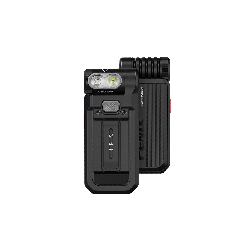 Fenix SW05RREDBLC - LED Himmennettävä ladattava taskulamppu LED/USB IPX6 150 lm 49 h musta