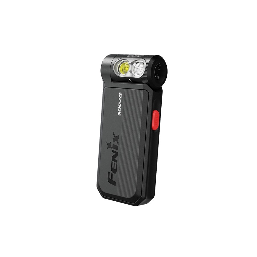 Fenix SW05RREDBLC - LED Himmennettävä ladattava taskulamppu LED/USB IPX6 150 lm 49 h musta
