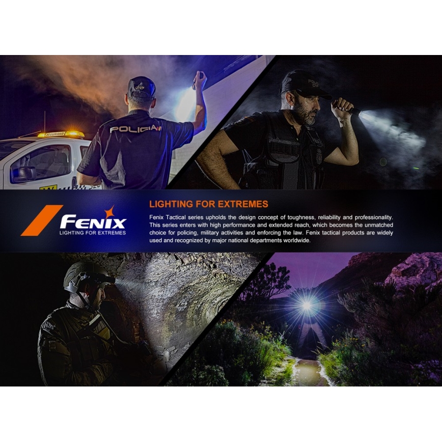 Fenix SW05RUVBLC - LED Himmennettävä ladattava taskulamppu LED/USB IPX6 150 lm 49 h musta