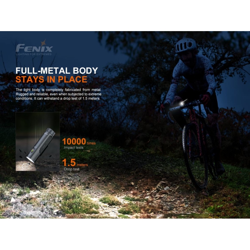 Fenix ​​BC21RV30 - LED ladattava polkupyörän valo LED/USB IP68 1200 lm 33 tuntia
