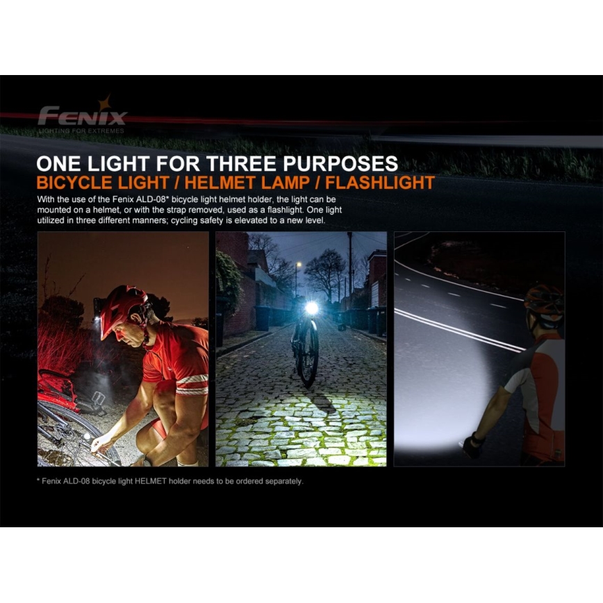 Fenix ​​BC21RV30 - LED ladattava polkupyörän valo LED/USB IP68 1200 lm 33 tuntia