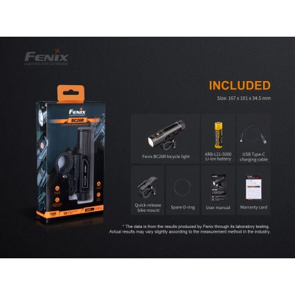 Fenix ​​BC26R - LED Ladattava polkupyörän valo LED/USB IP68 1600 lm 65 tuntia